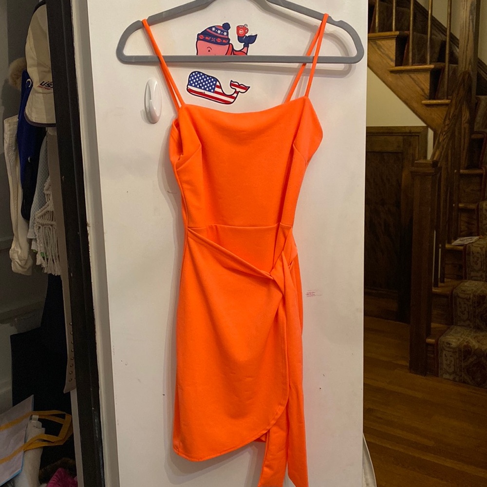 Windsor Coral Tie Dress
